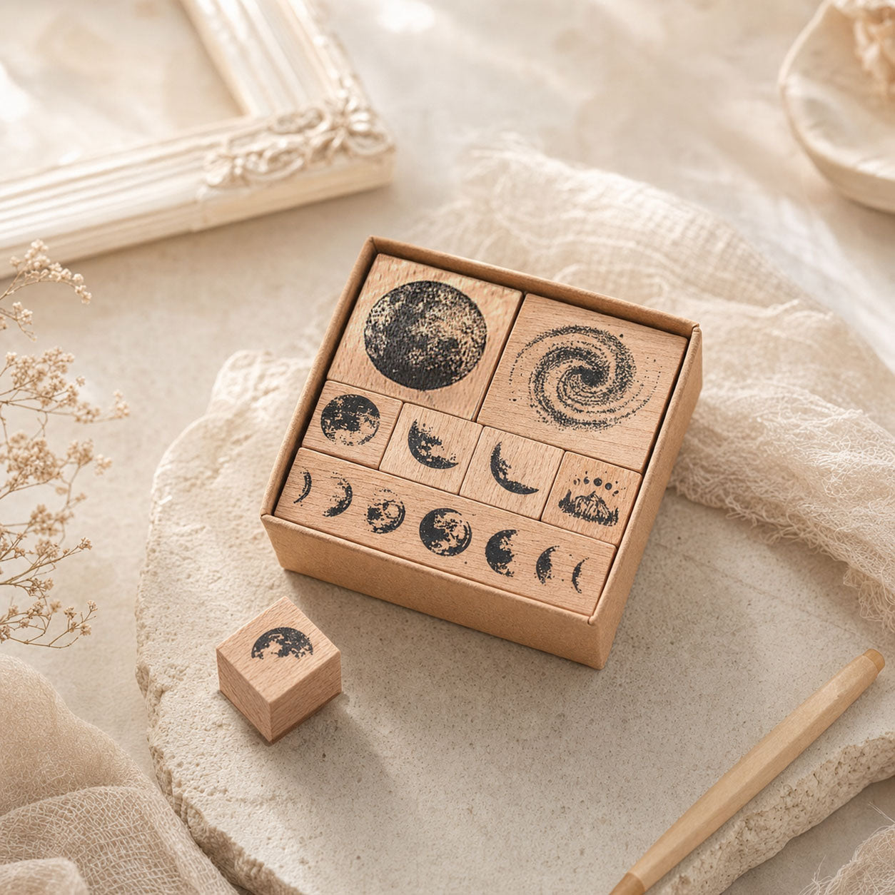 DIY Tools Moon & Plant Stamp Collection