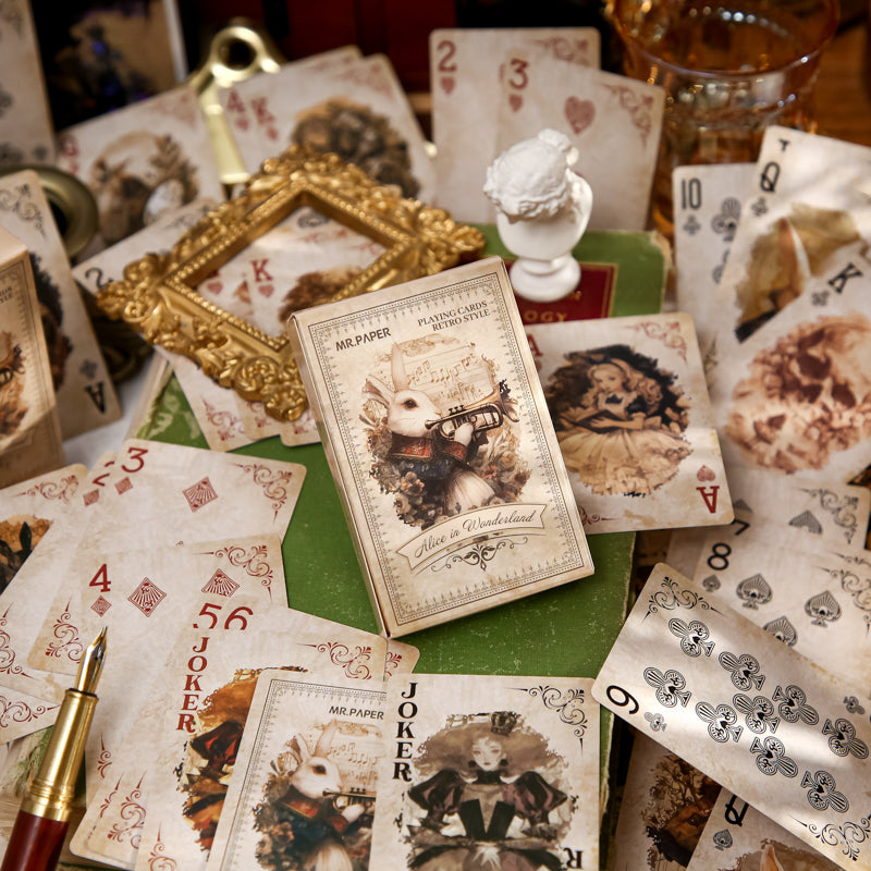 Alice in Wonderland — Vintage Illustrated Playing Cards · Poker
