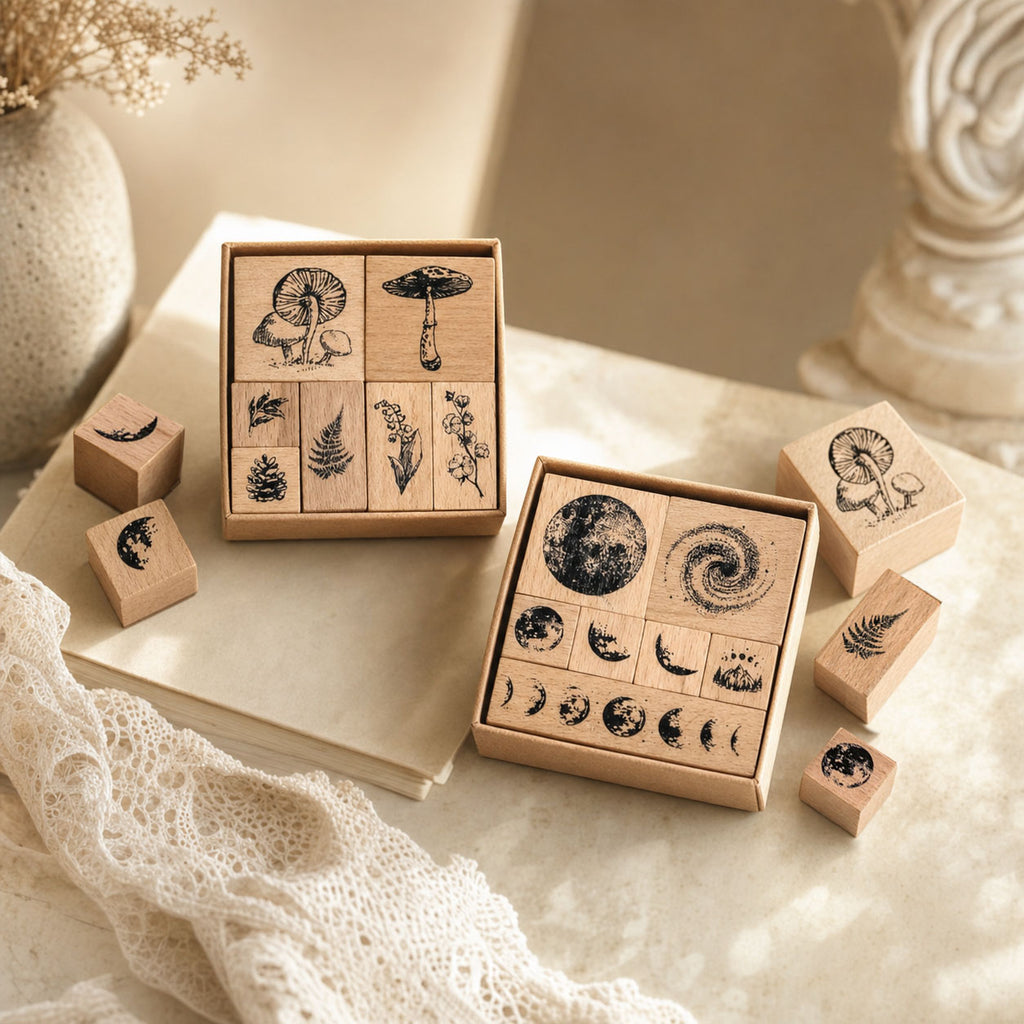 DIY Tools Moon & Plant Stamp Collection