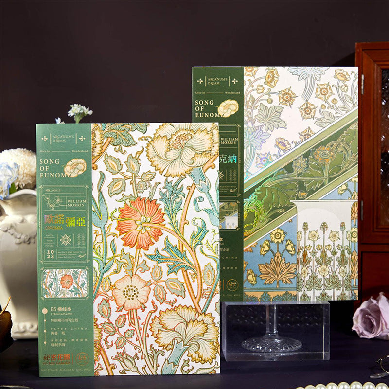 Secret Garden · Botanical Tapestry — Vintage Illustrated B5 Notebook (40 sheets)