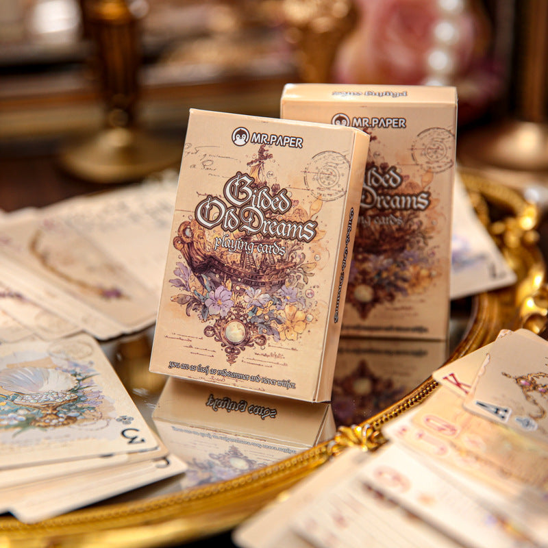 Gilded Old Dreams · Floral Letters — Vintage Illustrated Playing Cards · Poker