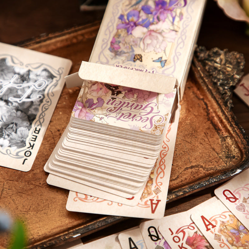 Secret Garden · Butterfly & Floral Frame — Vintage Illustrated Playing Cards · Poker