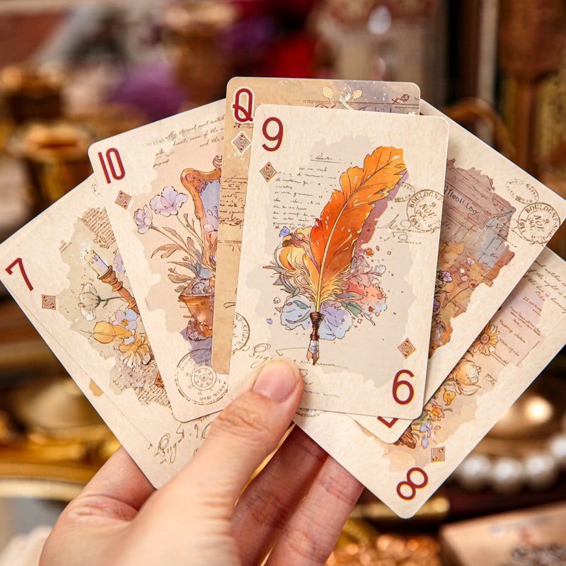 Gilded Old Dreams · Floral Letters — Vintage Illustrated Playing Cards · Poker