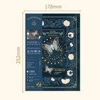 Starlit Butterfly Whispers — Vintage Illustrated B5 Notebook Set (40 sheets *4)